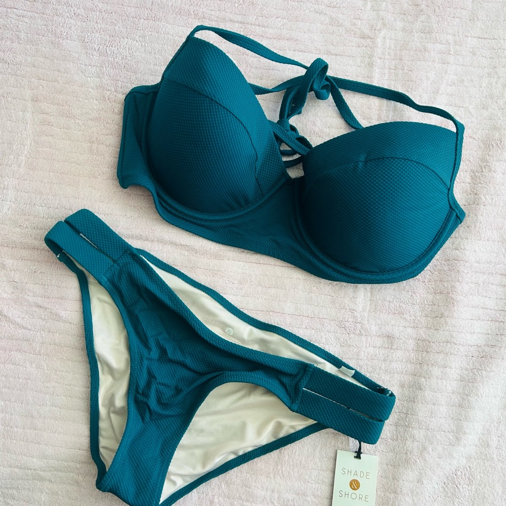 Shade & Shore Deep Teal Bikini Set
